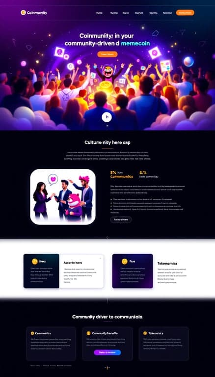Coinmunity Memecoin Website Design