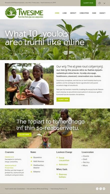 Twesiime Rural Empowerment Website Design