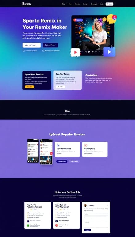 Sparta Remix Video Maker Landing Page