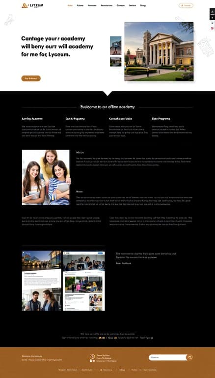 Lyceum Academy One-Page Website Design
