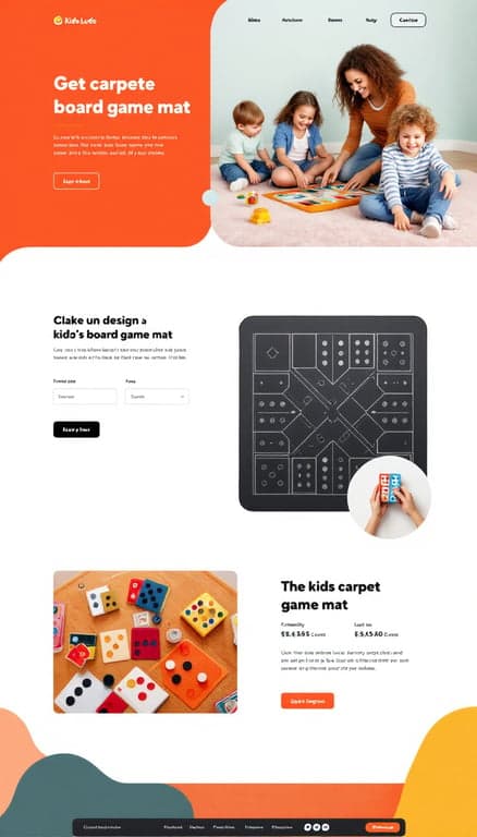 Modern Kids' Ludo Carpet Game Landing Page