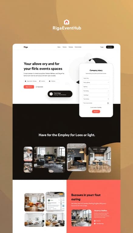 RigaEventHub One-Page Website Design
