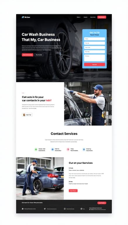 Elegant Car Wash Service Page