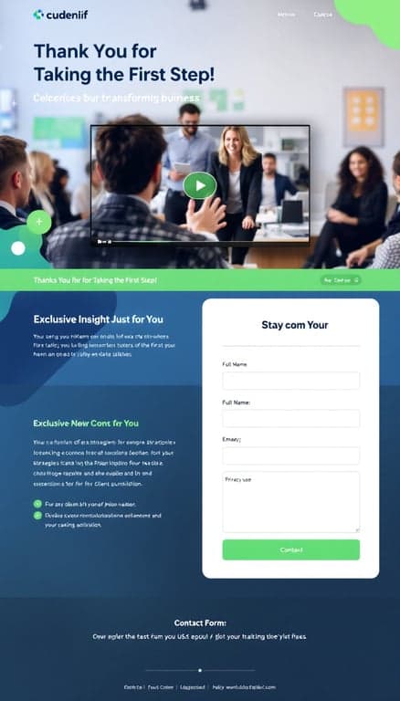 Thank You Page for Business Transformation