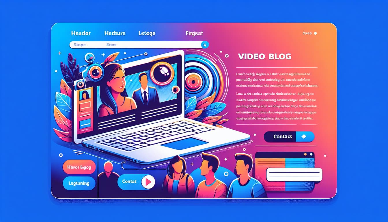 Video Blog Website Layout Design