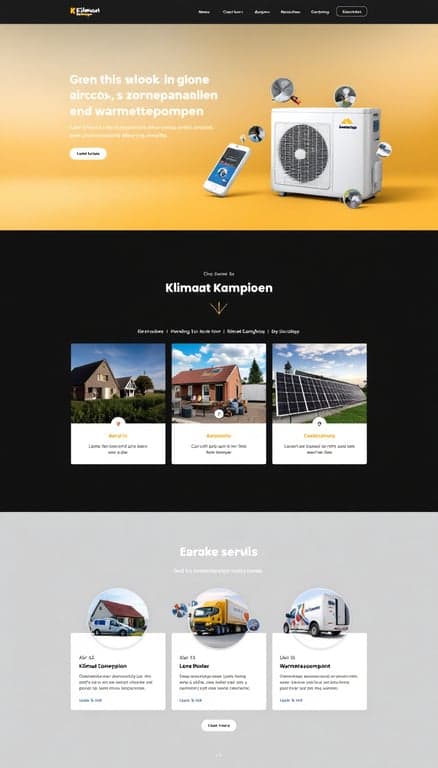 Klimaat Kampioen - One-Page Website Ontwerp