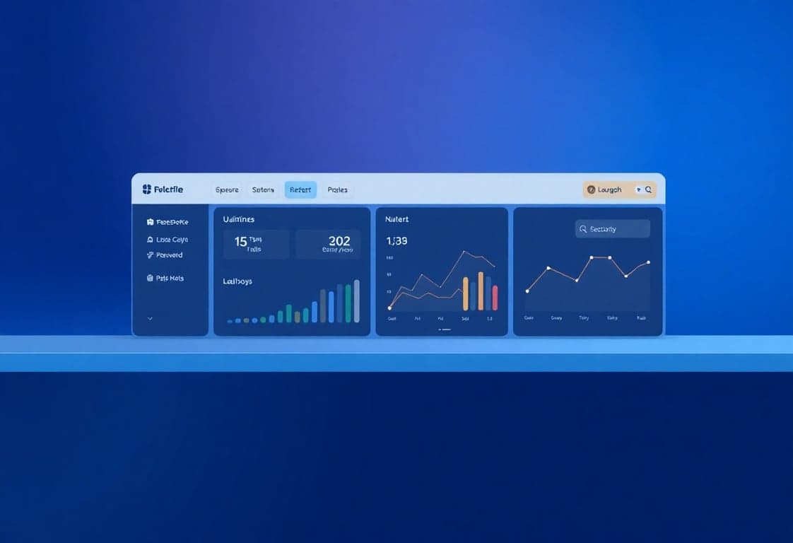Minimalist Blue Dashboard Design