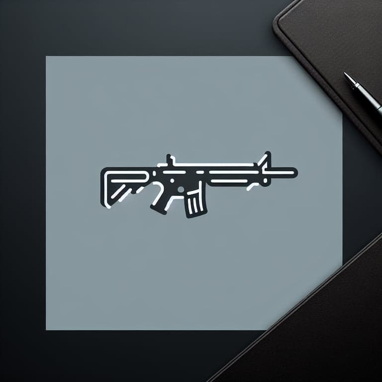 Vector Rifle Outline Logo