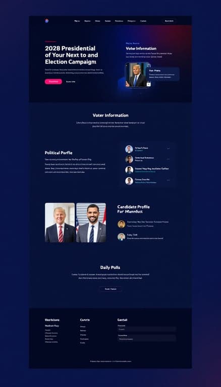 2028 Presidential Campaign Website Template