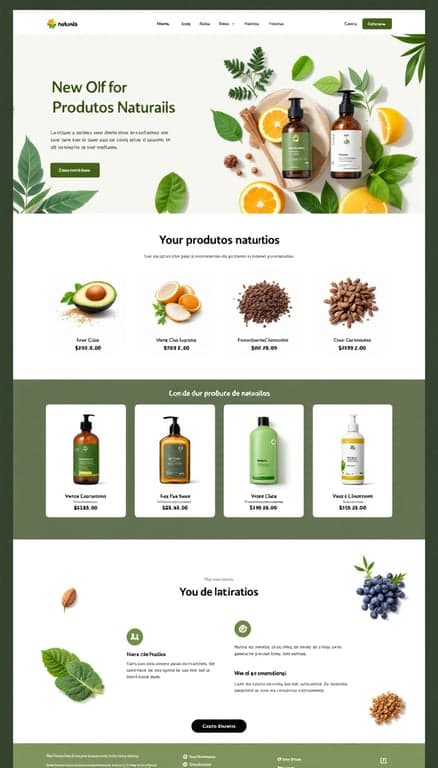Página Clean de Produtos Naturais