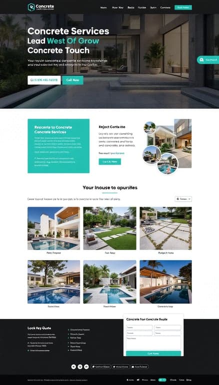 Key West Concrete Services Lead Generation Page