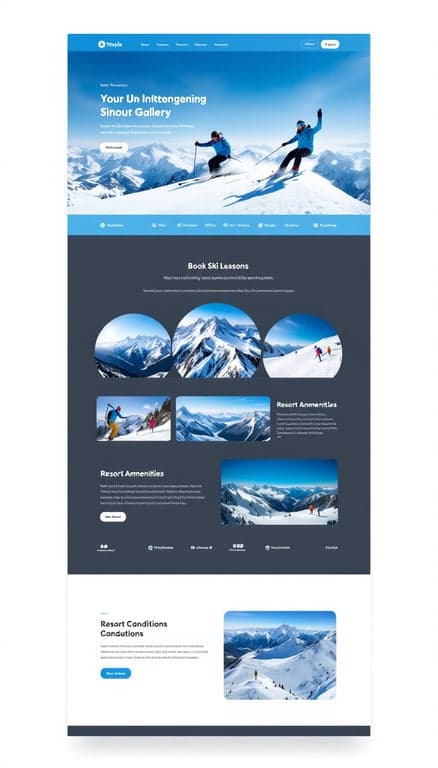 Modern Ski Resort Website Design