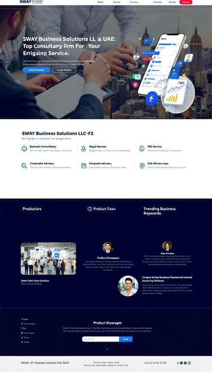 SWAY Business Solutions LLC-FZ Website Mockup