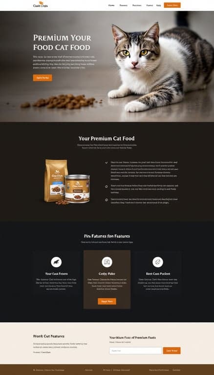 Premium Cat Food Promotion Page