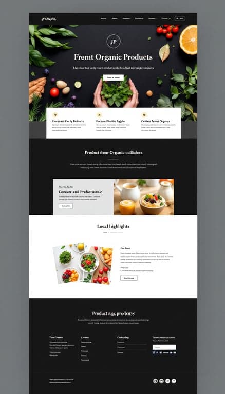 JP ORGANIC One-Page Website Design