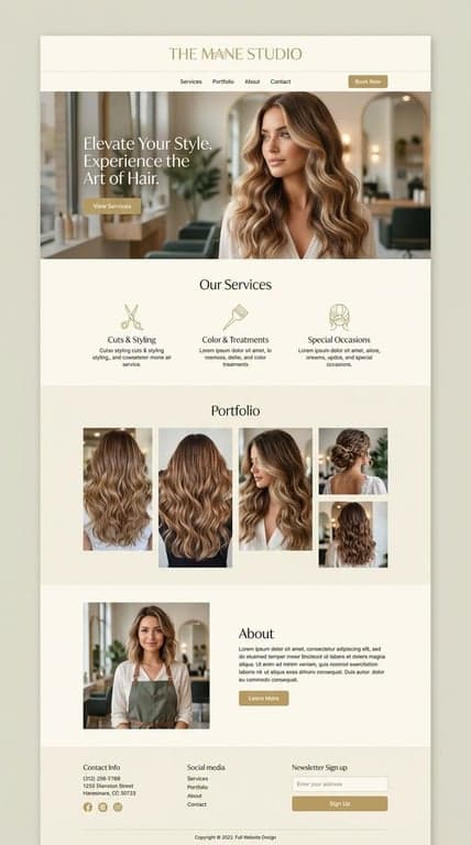 Hair Styling Services Website
