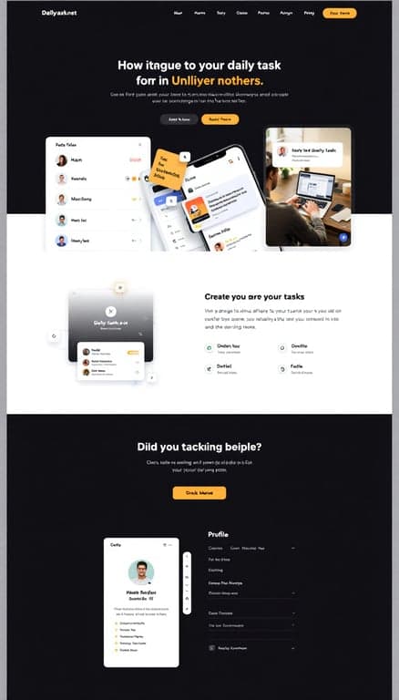 Minimalist Task Management Website Design