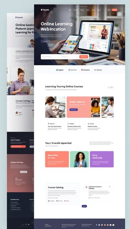 Modern Online Learning Platform Website Design