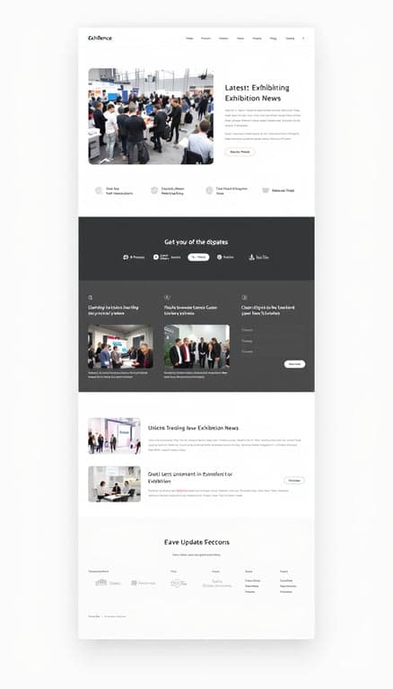 Sleek One-Page Design for Exhiference Media