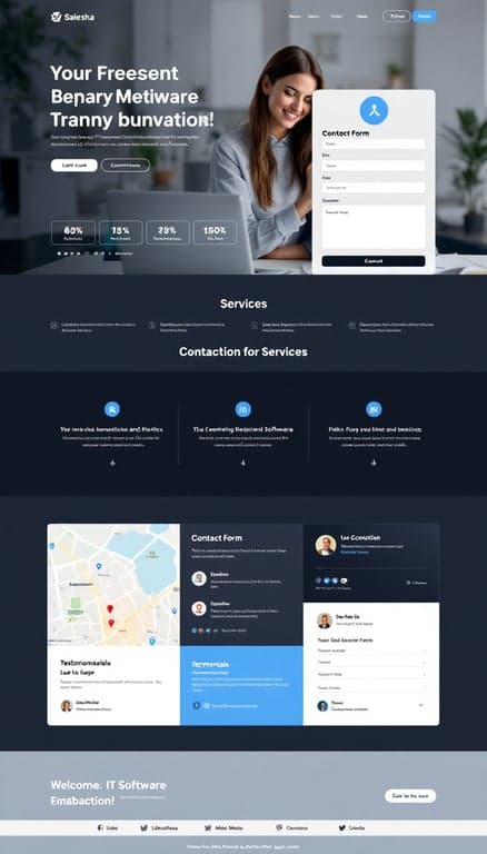 Modern IT Solutions One-Page Website Design for Saiesha