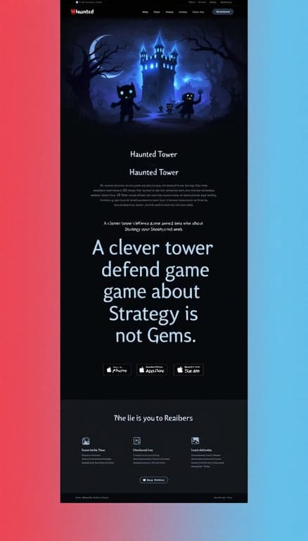 Haunted Tower Game Landing Page