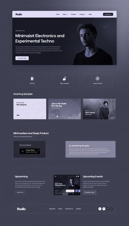 Minimalist Techno Producer Website Design