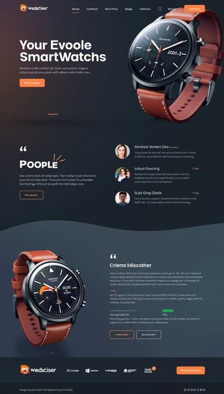 Smartwatch Sales Landing Page Design