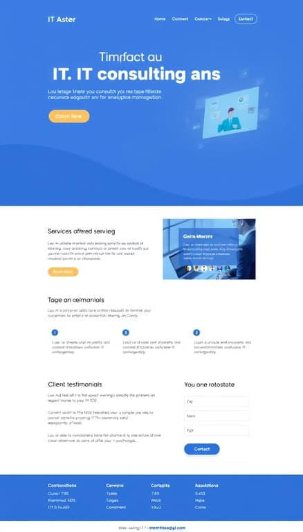 Modern IT Consulting Website Design