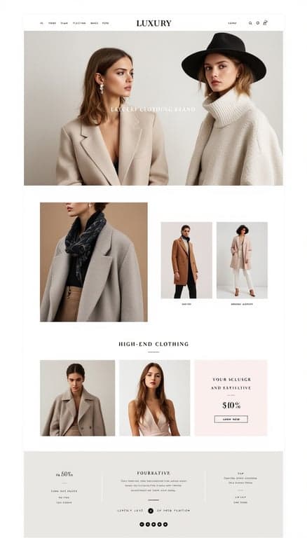 Elegant Luxury Fashion Homepage