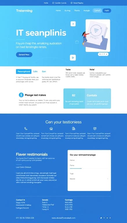 Modern IT Consulting Website Design