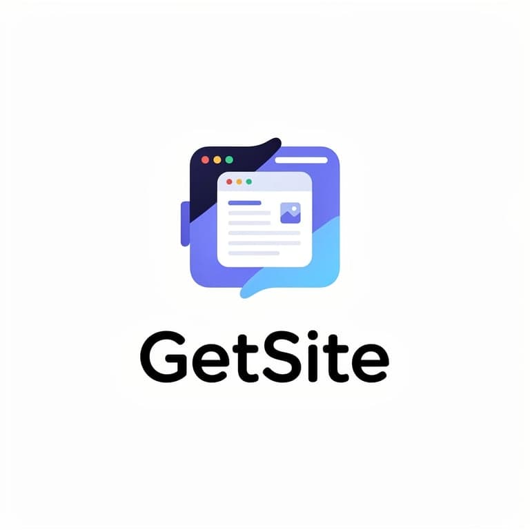 A logo for my SaaS application that builds websites with AI. It's called GetSite. 