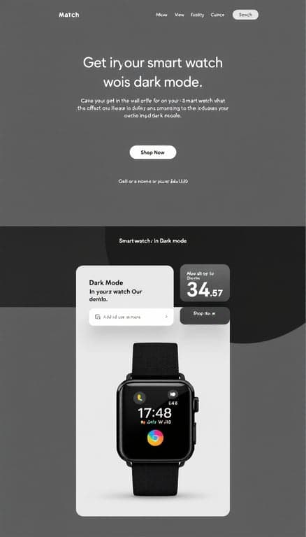 Sleek Smartwatch Landing Page