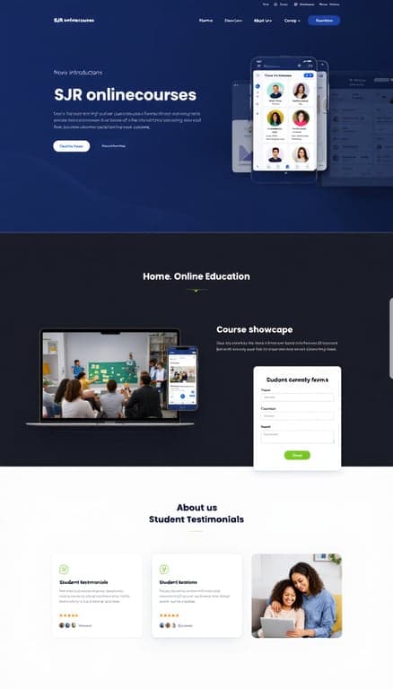 SJR Online Courses Website Design