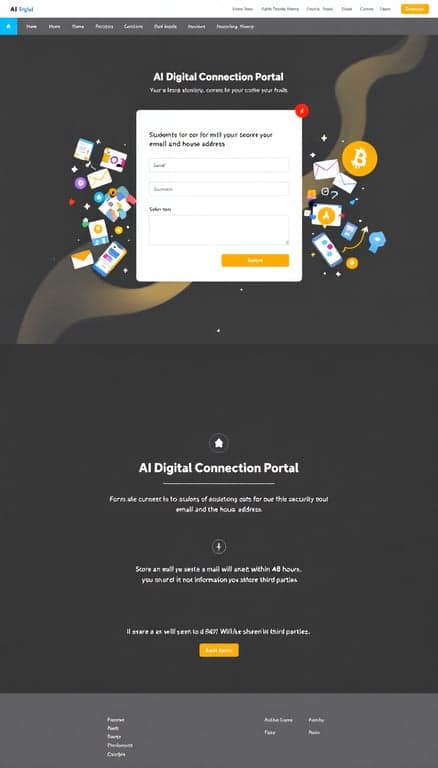 AI Digital Connection Portal Design Concept
