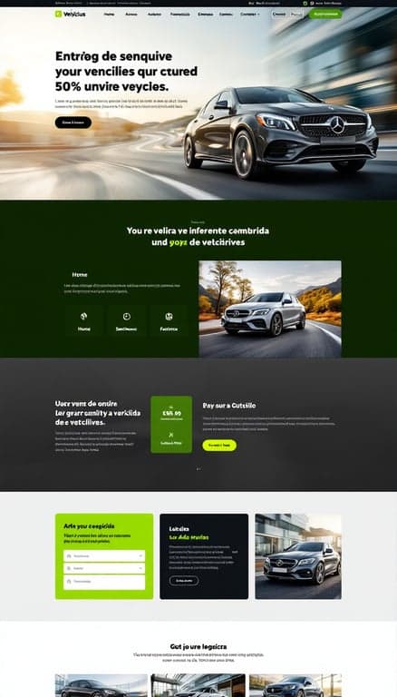 Site Moderno para Entrega de Veículos