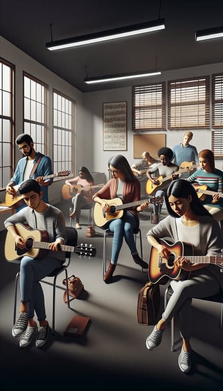 Strumming Together: Group Guitar Lessons