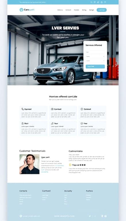 Car Service Shop Website Design