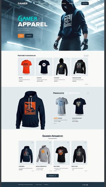 Gamer Apparel Website Design