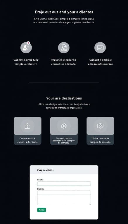 Interface de Gestão de Clientes