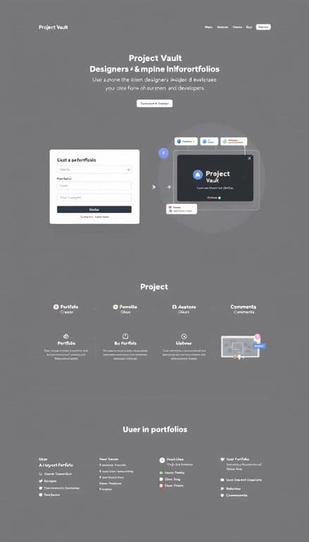 Project Vault Website Mockup