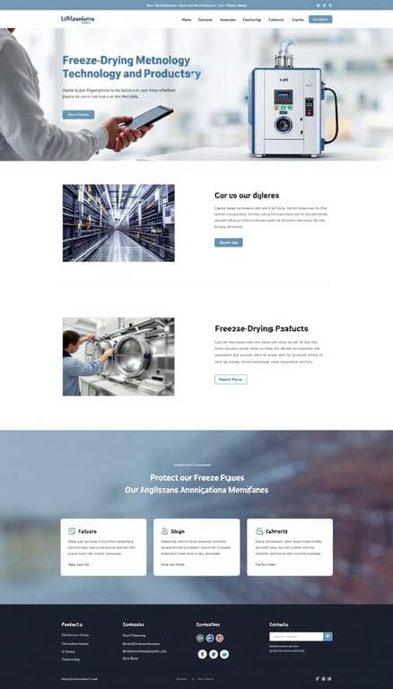 Freeze-Drying Technology One-Page Design