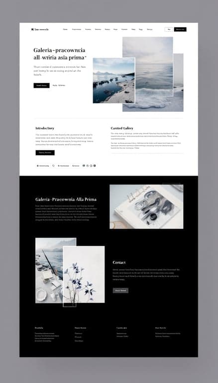 Modern Minimalist Art Gallery Web Design