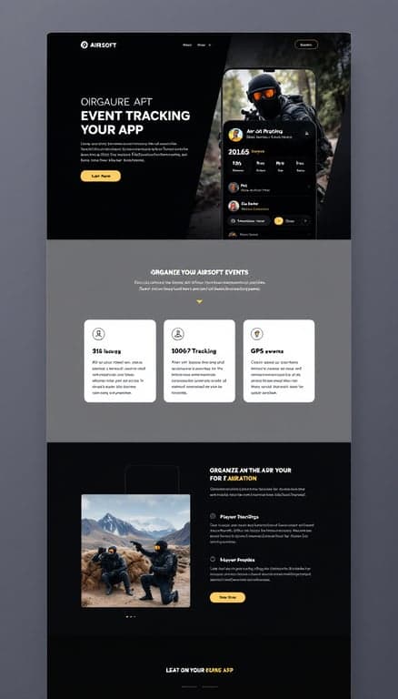 Airsoft Connect: One-Page App Showcase