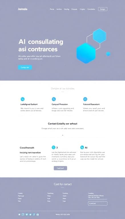 AI Consulting One-Page Website Design