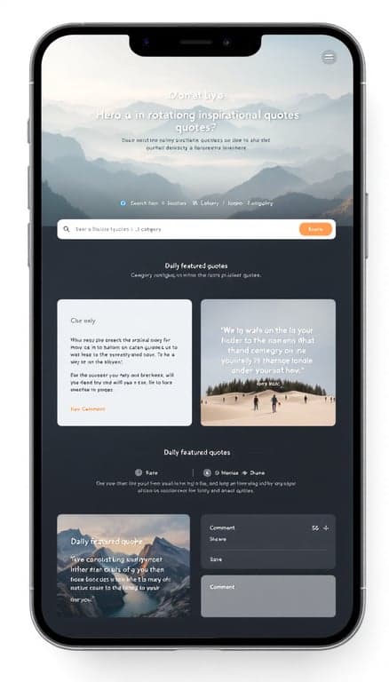 Inspirational Quotes Hub Design