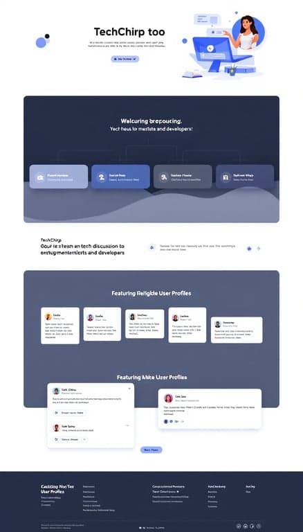 TechChirp Website Design Mockup