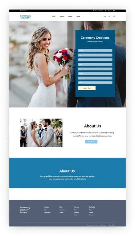 Ceremony Creations Website Concept