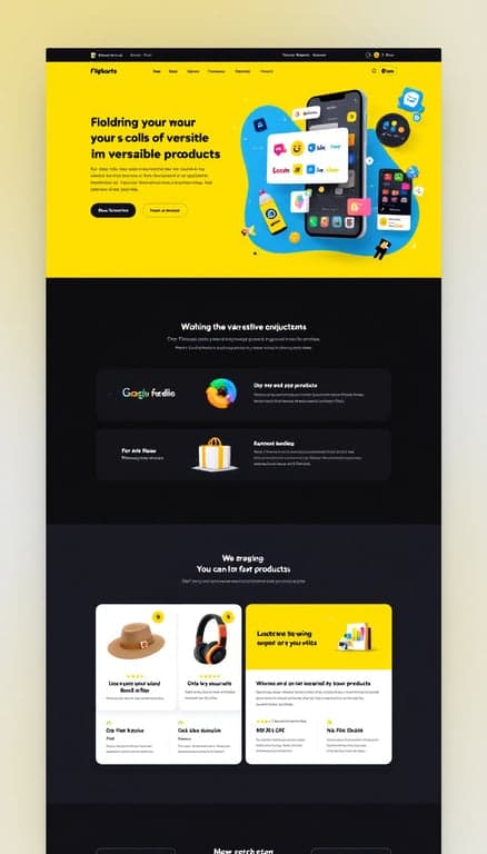 Vibrant Yellow Microsite for Flipkarts