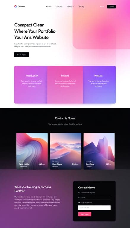 Minimalist One-Page Portfolio Design