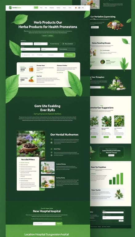 HerbStoreOnline E-Commerce Design Mockup